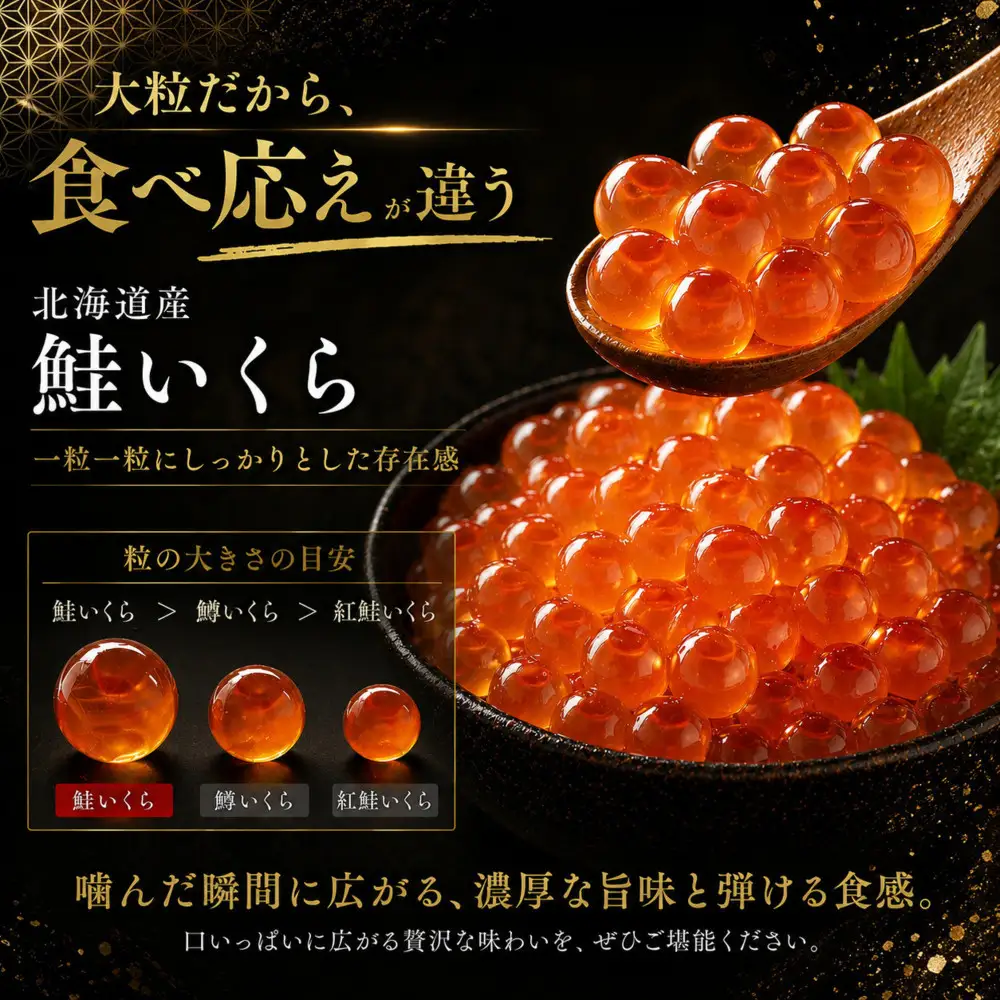いくら醤油漬け 500g(250g×2P) 北海道 小分け  いくら 化粧箱入