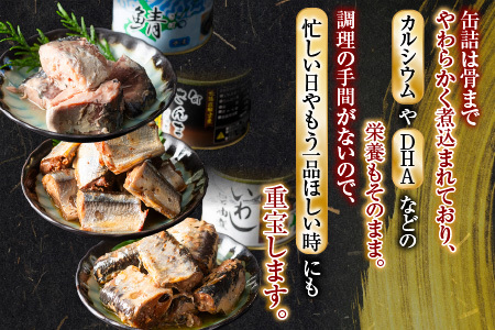 【北海道根室産】さんま・さば・いわし食べ比べセット(計8缶) A-78031