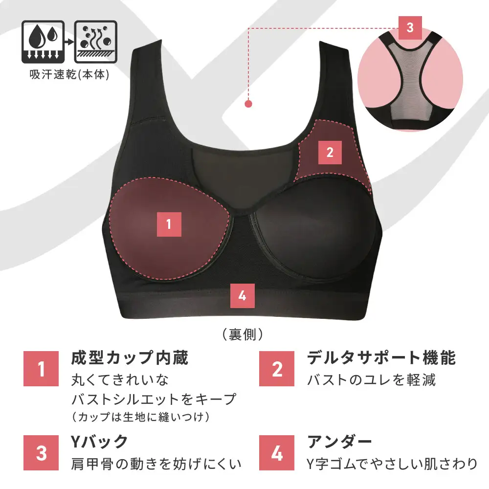 【ワコール】CW-X スポーツブラ ゆれケア Lサイズ スポーツブラ