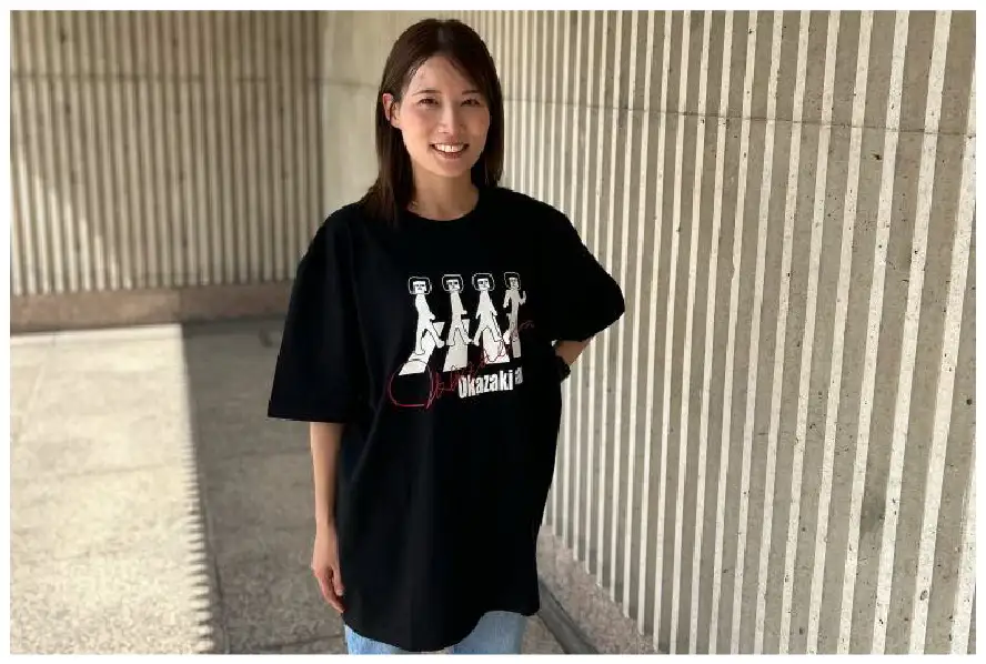 オカザえもん Tシャツ クッション 公認スマイル セット M 黒