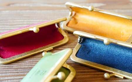 イタリアンオイルレザーのがま口印鑑ケース ［ネイビーカラー］ 1個 レザー 皮 天然皮革 牛革 イタリアンレザー 真鍮メッキ口金 ケース 入れ物