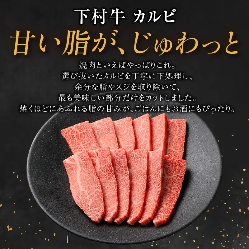 東浦町産黒毛和牛『下村牛』焼肉2種食べ比べセット（A）計500g（カルビ・あかみ各250g）│焼肉 牛肉 東浦町
