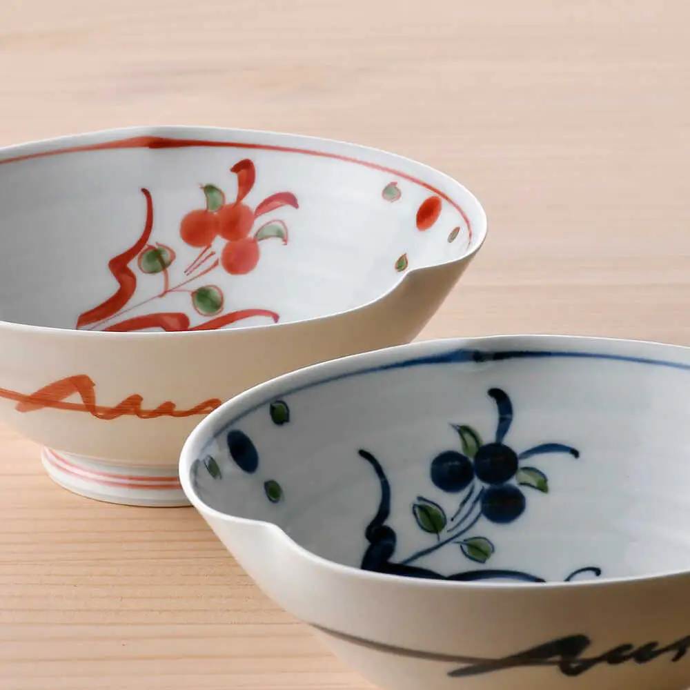 【波佐見焼】鉢・マグカップ 万歴 花柄 オリジナルセット 4点【西海陶器/協立陶器】[NB157]