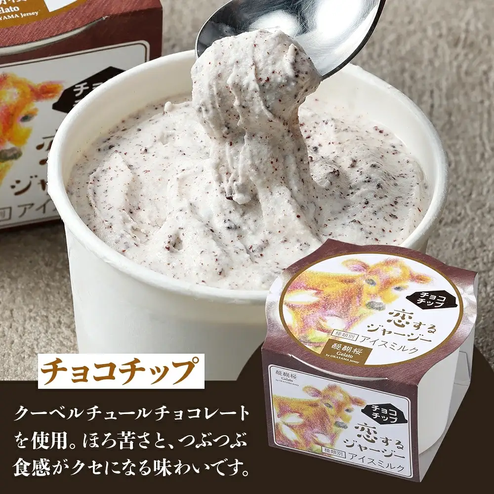 【ジェラート醍醐桜】【熨斗】恋するジャージーチョコチップ 6個セット / 岡山 真庭 【nhss017n-01】