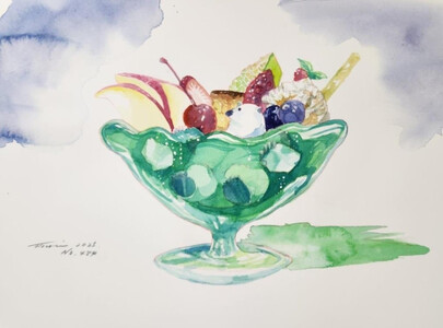 水彩画作品　No,484 ALO0015
