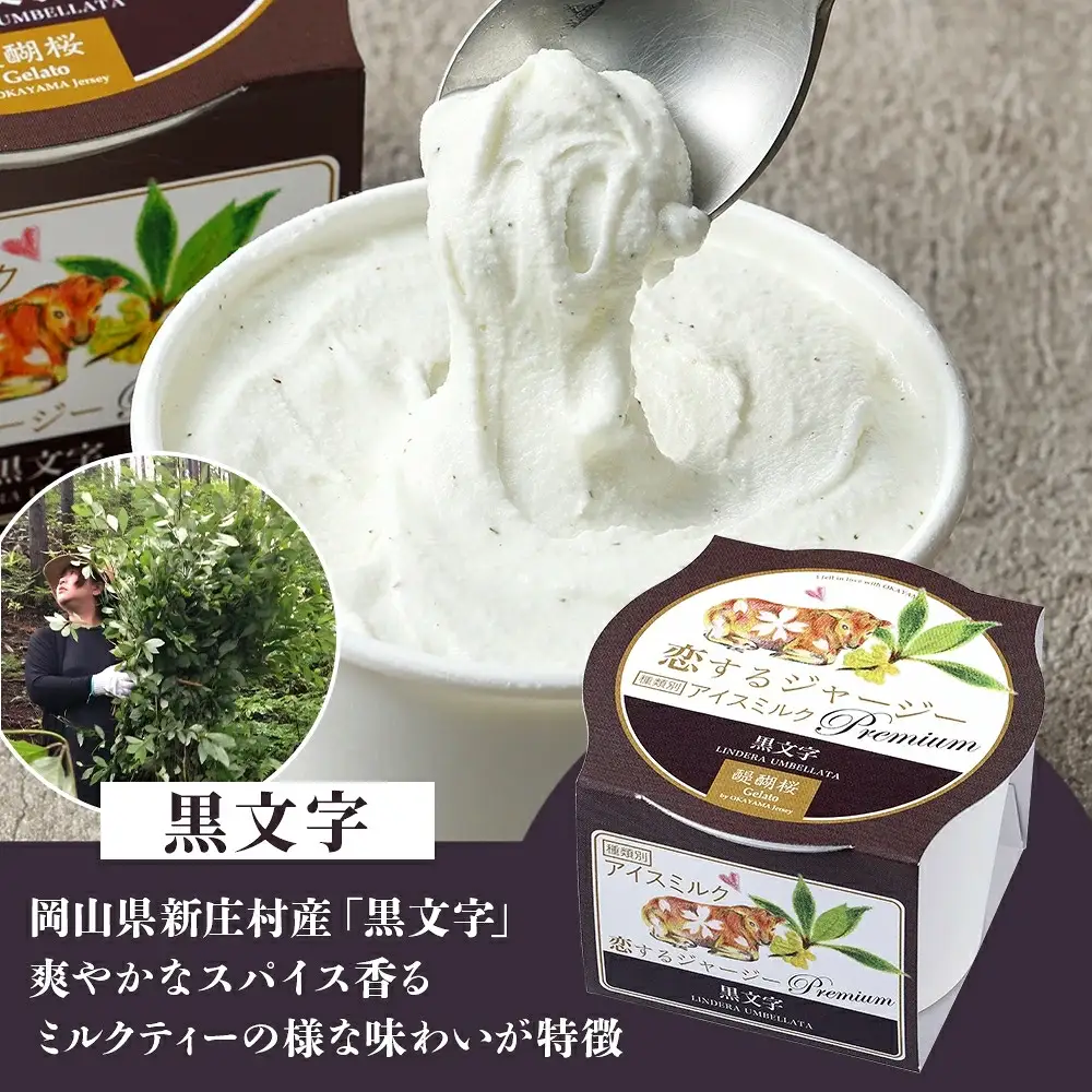【ジェラート醍醐桜】【熨斗】恋するジャージーPremium2種 （ゴールデンミルク＆黒文字）計8個セット / 岡山 真庭 【nhss027n-01】