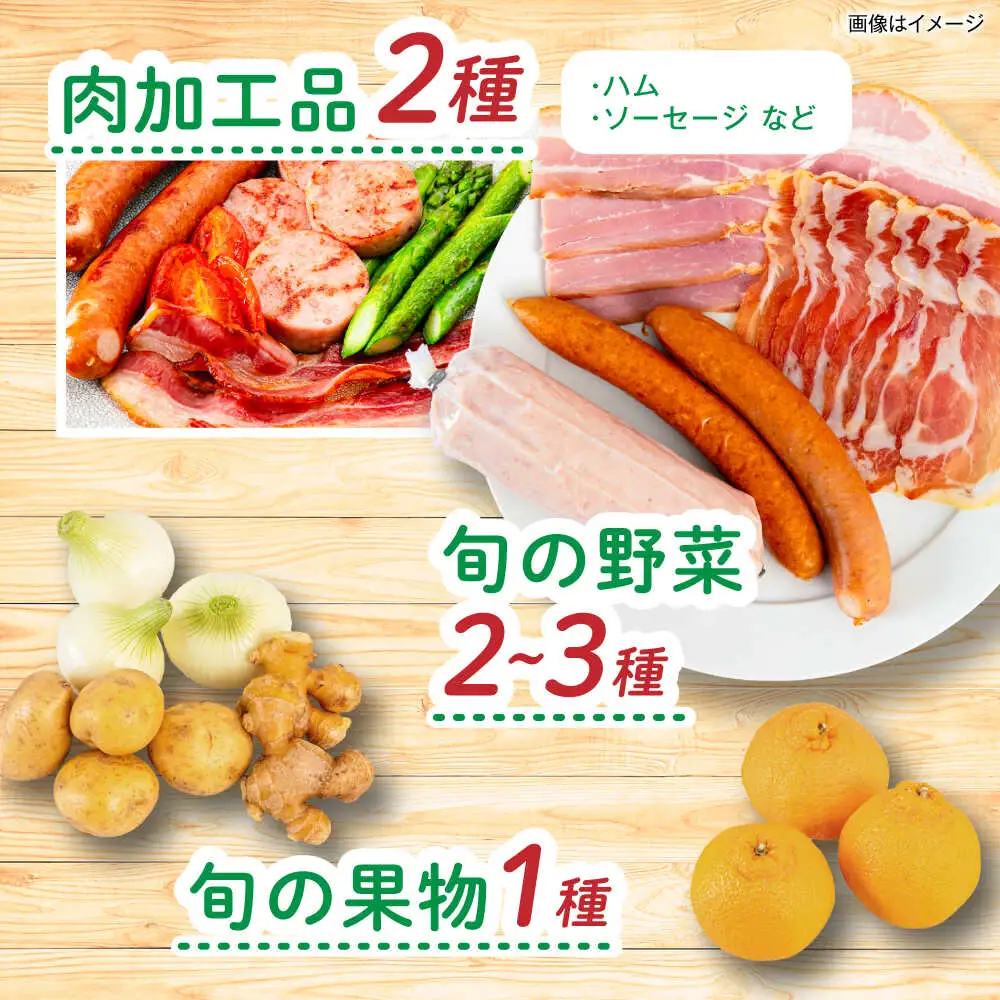 【全4回定期便】糸島産 肉 米 野菜 果物 厳選詰め合わせ MINORI BOX Sサイズ【季節ごとに年4回お届け】 糸島市 / emma.Inc / 米 肉 野菜 果物 詰め合わせ [AOP001]