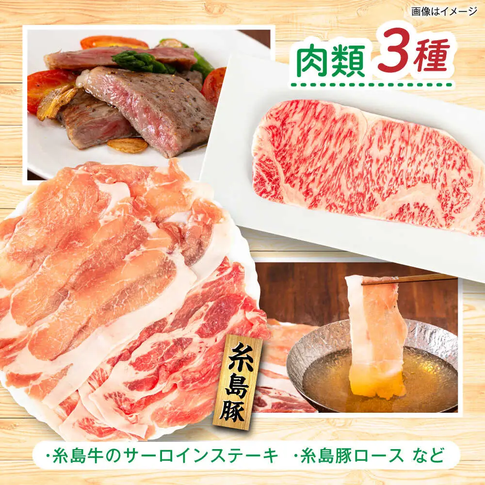 【全4回定期便】糸島産 肉 米 野菜 果物 厳選詰め合わせ MINORI BOX Lサイズ【季節ごとに年4回お届け】 糸島市 / emma.Inc / 米 肉 野菜 果物 詰め合わせ [AOP003]