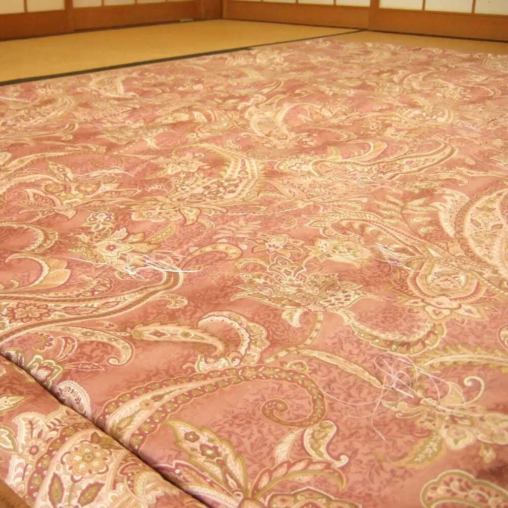 国産真綿100％使用 近江真綿 手引き布団 1.0kg シングル 【赤色】　[AQBN014] 布団 かけ布団