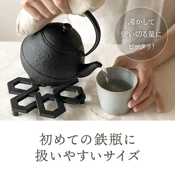 南部鉄器 鉄瓶たまご形 0.55L [Z0044]