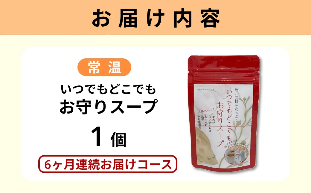 いつでもどこでも お守りスープ28g×1個定期便（6ケ月連続お届けコース） 【173_1985】