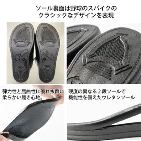 野球グローブの端材を利用したサンダル  Glove グローブサンダル(ブラック)LLサイズ【1352069】