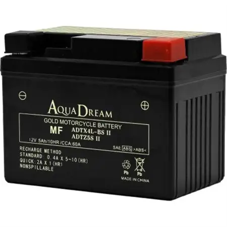 AQUADREAM GOLD バイク用バッテリー 液入充電済 ADTX4L-BSII/5SII 1個【配送不可地域：沖縄県】【1641478】