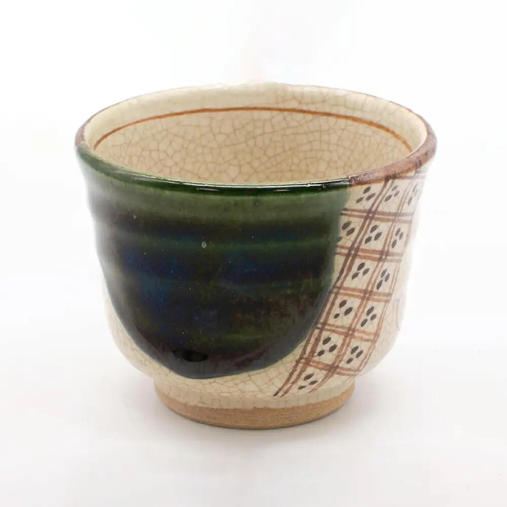 【瀬戸焼】織部瓢絵湯呑 煎茶5客揃(5個セット) 【山長陶苑】 / 湯呑 湯呑み 食器 和食器 / 瀬戸市[BBBH050]
