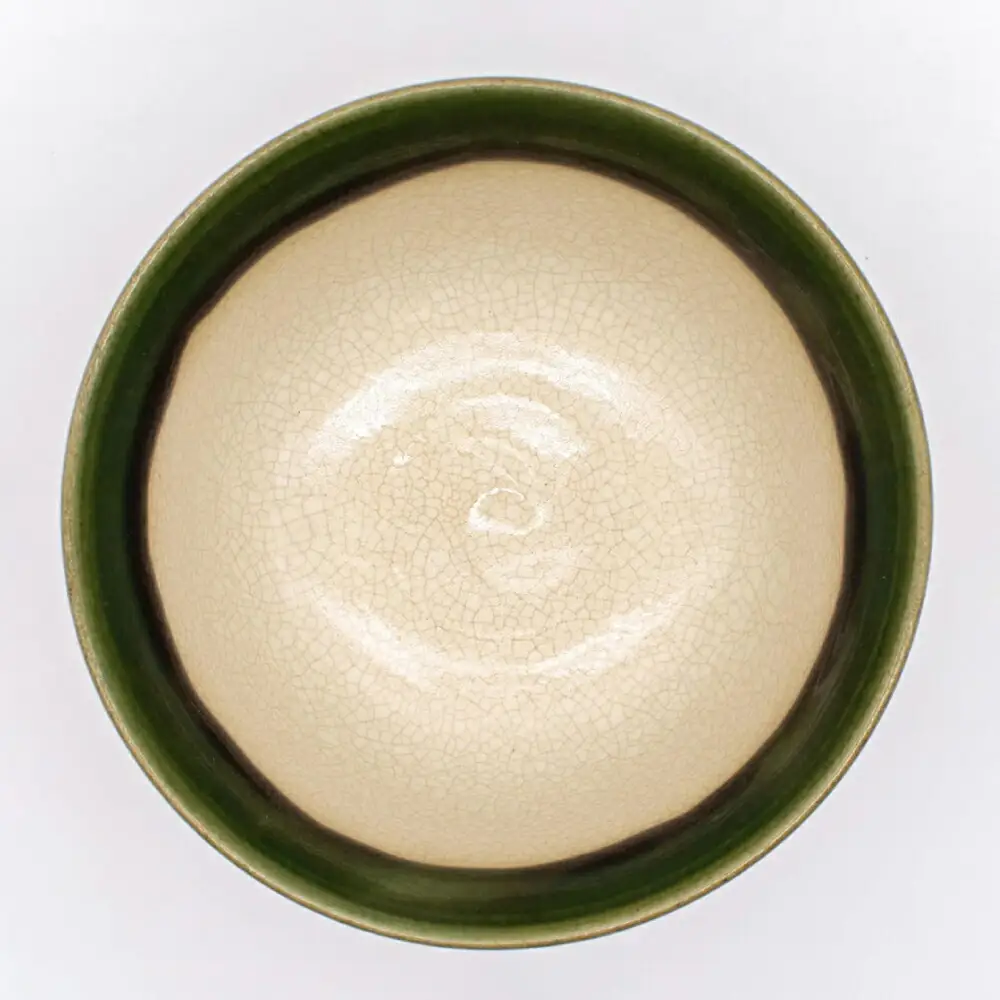 【瀬戸焼】織部竹絵飯碗 【山長陶苑】 / 碗 茶碗 ご飯茶碗 食器 和食器 / 瀬戸市[BBBH051]