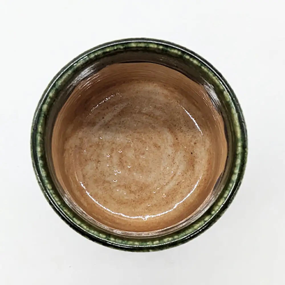 【瀬戸焼】赤織部鼓型湯呑 【山長陶苑】 / 湯呑 湯呑み 食器 和食器 / 瀬戸市[BBBH053]