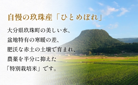 大分県産 玖珠米 令和7年産 ひとめぼれ 2kg 白米 精米 大分県 特別栽培米  特Aランク 米 つや もちもち 献上米 お取り寄せ 安全 食味ランキング