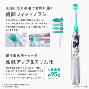 電動歯ブラシ パナソニック W音波振動ハブラシ ドルツ EW-DP58-W 歯ブラシ