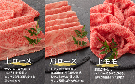 ≪12月20日までのご寄附で年内発送≫【A5ランク近江牛】すき焼き 特選！食べ比べセット 600g（上ロース・肩ロース・赤身上モモ） 折箱入り [BH032a]