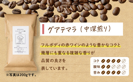【自家焙煎】豆と麦 グアテマラ（豆） 計600g（200g×3袋） A017-019-01 コーヒー 珈琲 グアテマラ 豆 中深煎り 自家栽培珈琲 自家栽培 コク 甘味 豆と麦 自家焙煎珈琲豆と麦 ふるさと納税 鹿児島 奄美市 おすすめ ランキング プレゼント ギフト