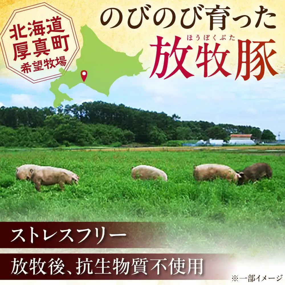 放牧豚 ベーコン4種セット 計860g 北海道 無塩せき [AXBA152]