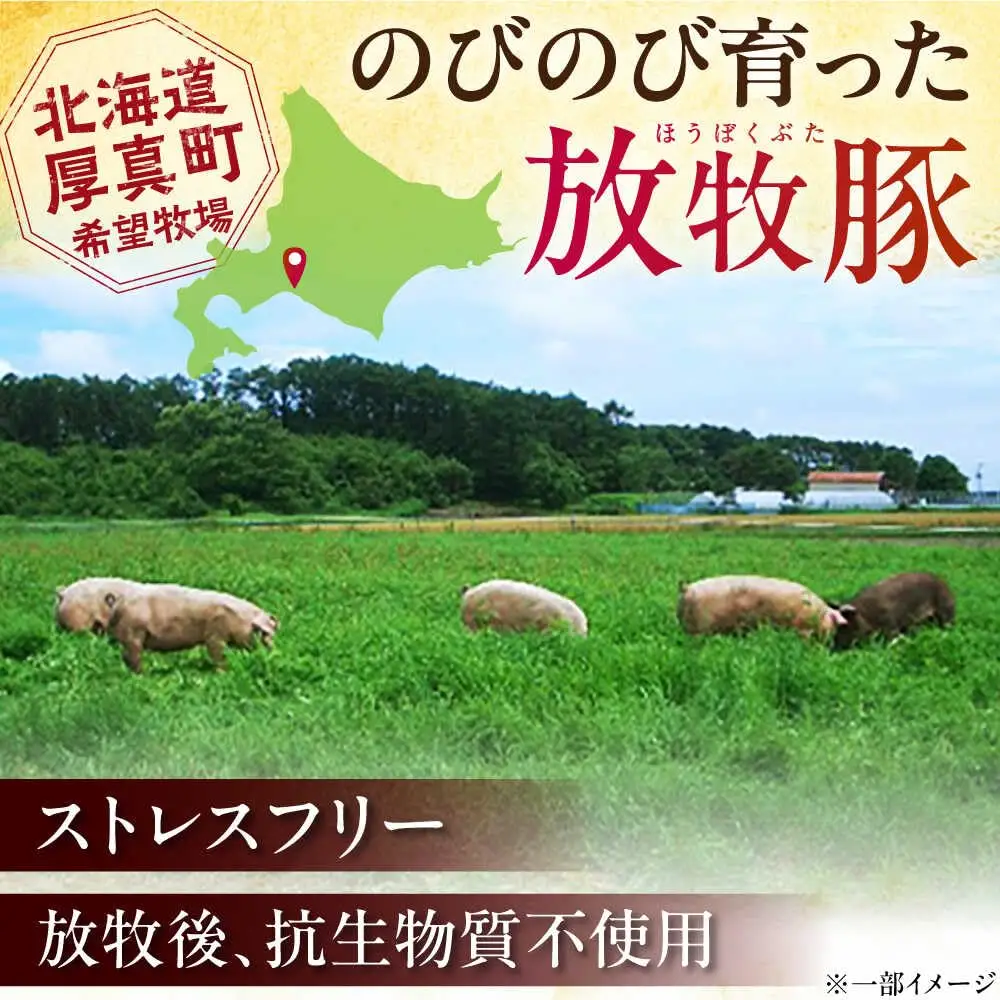 放牧豚 精肉8種セット 計1.59kg 精肉 豚肉 バラエティ 小分け 冷凍 北海道 [AXBA156]