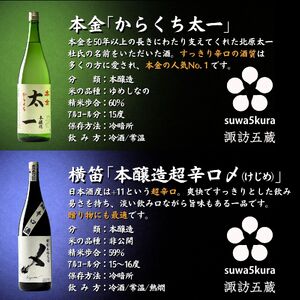 諏訪五蔵 本醸造 日本酒 飲み比べセット 1800ml×5本 日本酒 飲み比べ 日本酒 飲み比べ 日本酒 飲み比べ 信州 長野県 諏訪 諏訪市 【102-04】