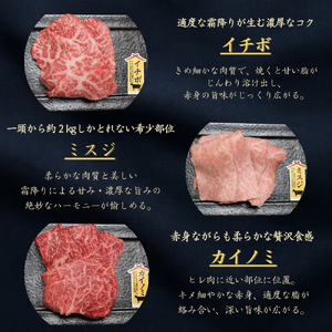 【京の肉】京都産黒毛和牛希少部位入り焼肉3種セット 肉 イチボ 肉 包装有り