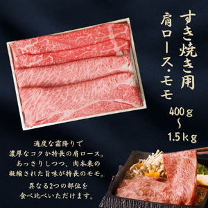 京都府産黒毛和牛 【京の肉】肩ロース・モモスライス 400g 包装有り