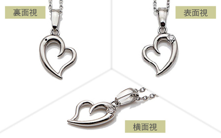 天然 ダイヤ 0.014ct チタンネックレス/Pure-Open2/直径Φ1.5mm ダイヤ 【チェーンの長さ：45cm】 幅1.3mm あずきチタンチェーン チタン製 日本製 【ネックレス チタンチェーン ダイヤモンド オールチタン 純チタン アクセサリー おしゃれ 軽量】 [L-20303_02]