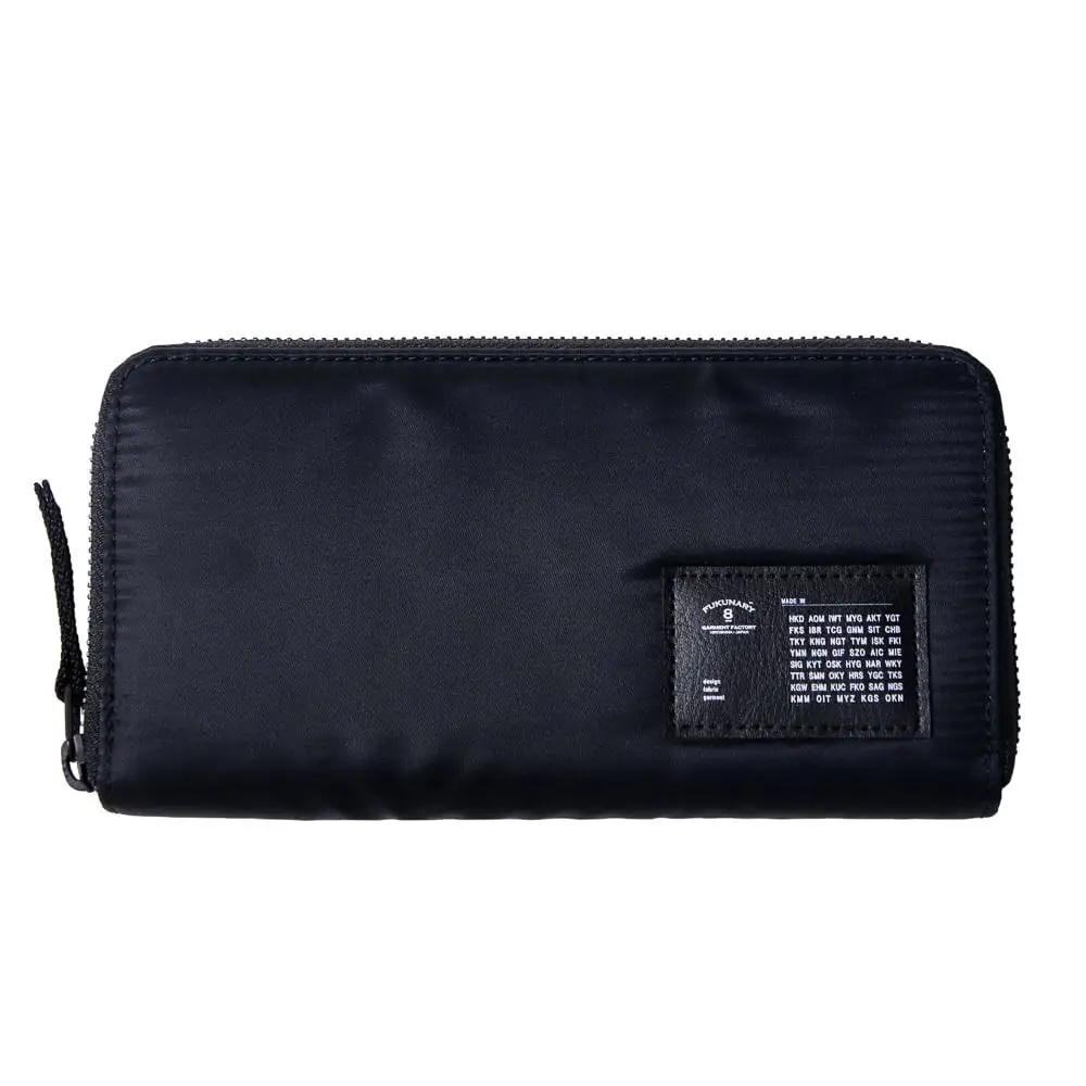 FUKUNARY 千菱 ラウンド長財布 MA-1 ブラック F022