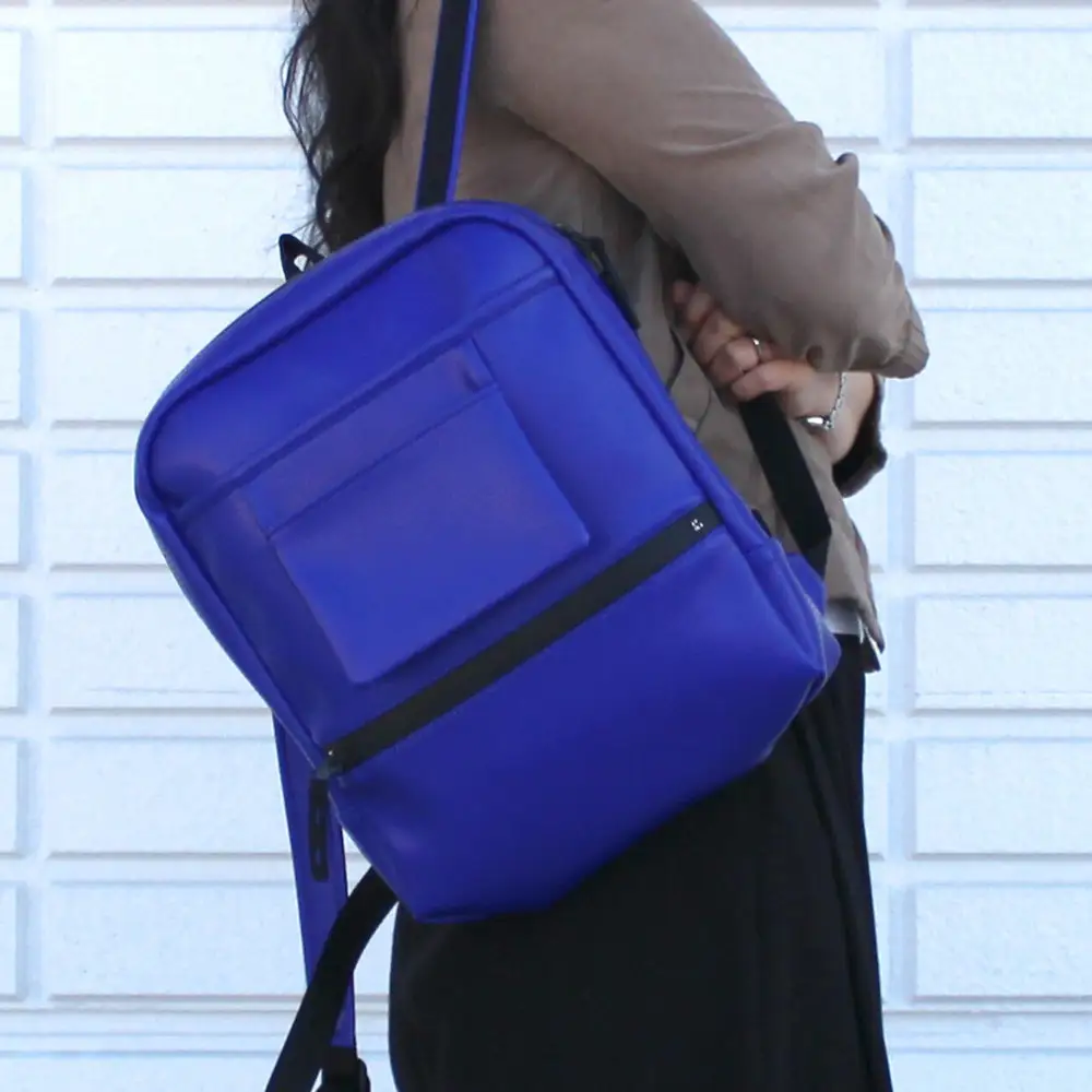 FUKUNARY デイパック 軽量 ミカサ MIKASA バレーボール リュック ブルー バックパック 1泊2日 旅行 出張 ビジネス 通勤 通学 メンズ レディース 日本製 広島市 フクナリー M058