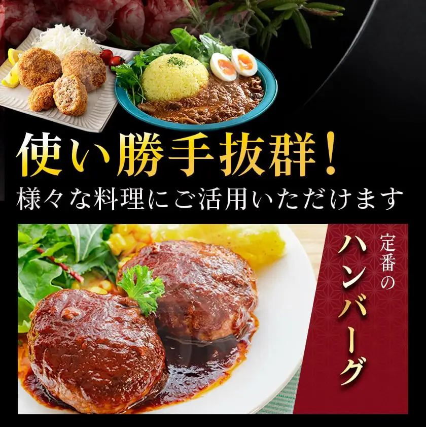 宮崎県産黒毛和牛100％ミンチ(250g×4P)〔E9-003〕_(都城市)