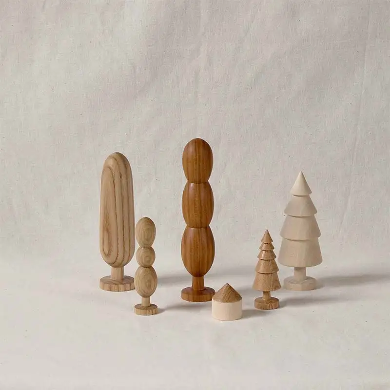 「木の森のささやき」- 北海道産天然木のハンドメイド置物 HOKKAIDO WOOD 天然木 インテリア 雑貨 ギフト 癒し F6S-475