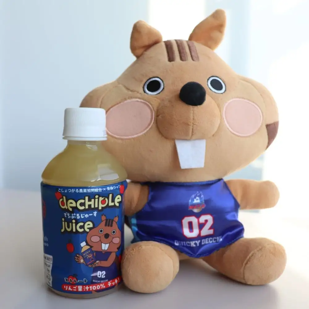 りんごジュース 280ml×24本 ペットボトル 【でちぷるじゅーす】 青森ワッツ 限定ラベル バスケットボール 100%ストレート 林檎ジュース バスケットボールチーム支援 青森県五所川原市
