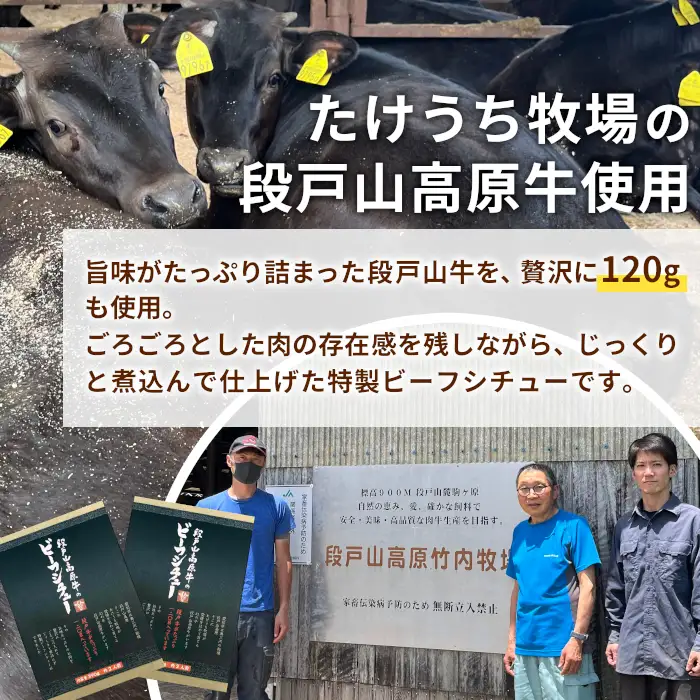 お肉ごろごろ 農園レストランで大人気 段戸山牛のビーフシチュー 2人前 惣菜 レトルト ビーフシチュー 牛肉 シチュー 手作り 食品 おかず 惣菜 牛 農園 -216