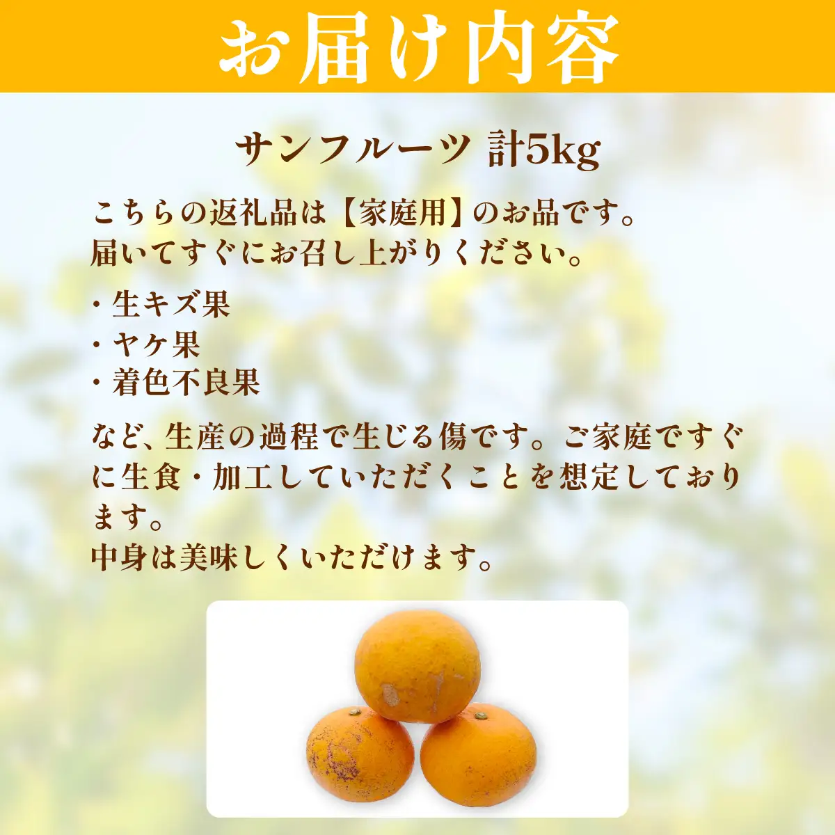 【先行予約】【家庭用】浅野農園のサンフルーツ計5kg ※離島への配送不可（2027年3月中旬頃より順次発送予定） IKTAC010