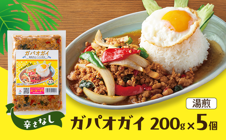 タイ料理 ガパオガイ 5個 辛さなしタイ料理