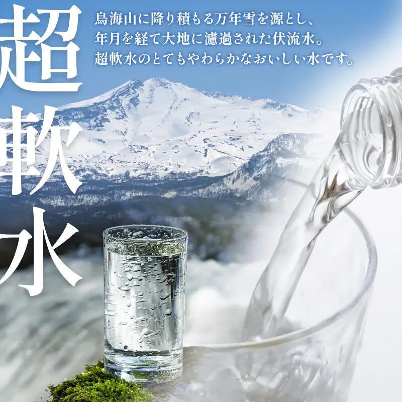 《定期便8ヶ月》鳥海山自然水(2L)8本×8か月連続 計64本