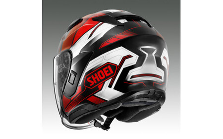 SHOEIヘルメット「J-Cruise 3 WHIZZY (RED／BLACK)」XXL フィッティングチケット付き｜ジェイクルーズ ジェット バイク ツーリング ショウエイ [1451]