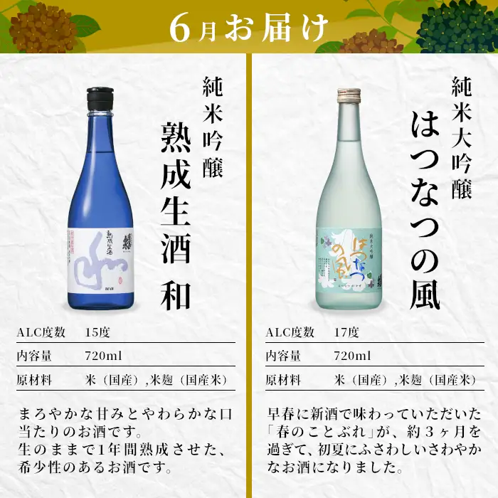 蓬莱泉 ほうらいせん 季節限定 日本酒定期便 4回 計8本 720ml お酒 日本酒 酒 定期便 コメ 米 お米 アルコール おすすめ お取り寄せ 贈答 贈り物 愛知県 設楽町 関谷醸造 定期便 -229