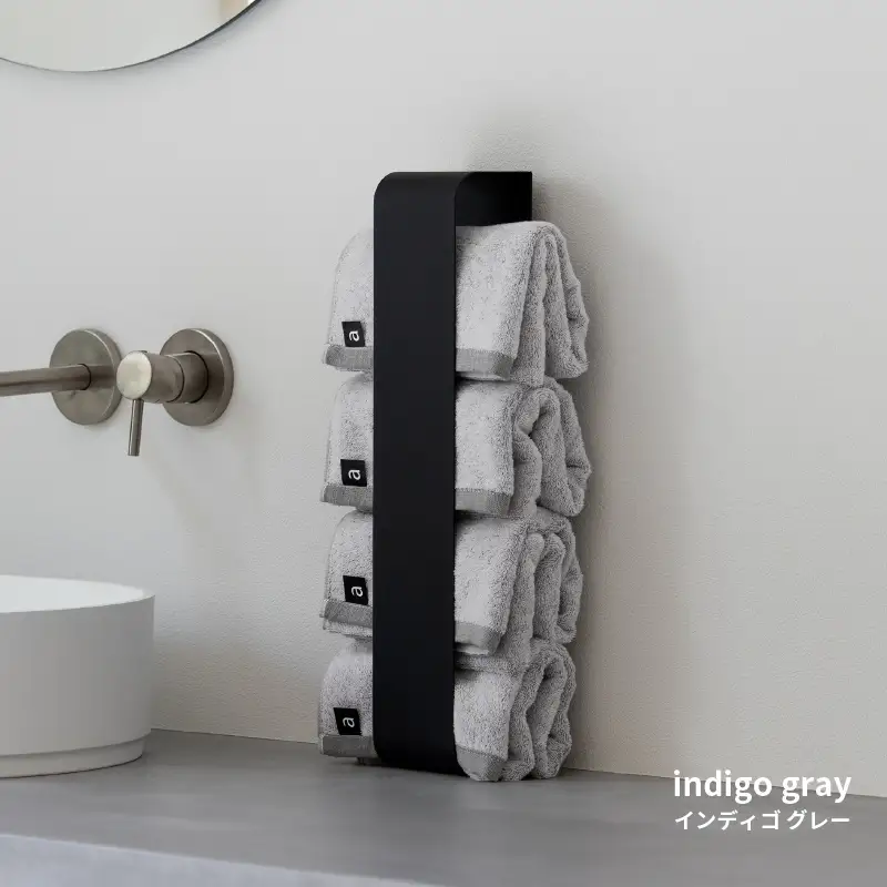 【数量限定】a towelフェイスタオル 10枚セット インディゴグレー