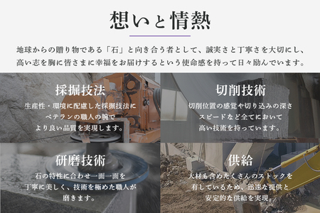 やさとみかげの六角錘　※桐箱入り G12-003