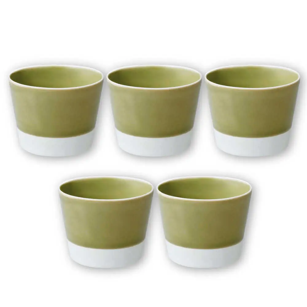 【波佐見焼】【essence】es cup 〈S〉 織部釉 5点セット【西海陶器】[OA459]