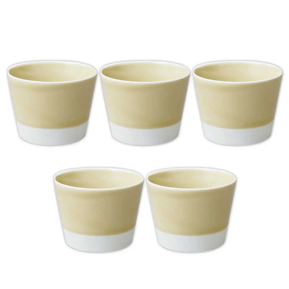 【波佐見焼】【essence】es cup 〈S〉 黄磁釉 5点セット【西海陶器】[OA458]