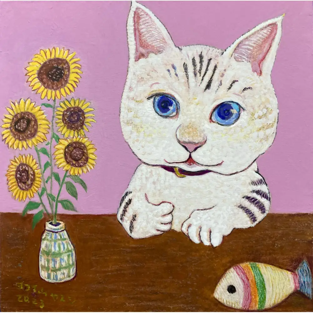 アーティストが描く愛しいペットのポートレート ドローイング｜アート ペット 美術 作家  美術品 作品 屋内装飾品絵 神奈川県 小田原市