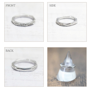 結婚指輪 リング プラチナ PT900 ダイヤモンド 0.27ct ミラーカット 三角 レディースリング ダイヤリング 【295-pt】 ALPAZ162