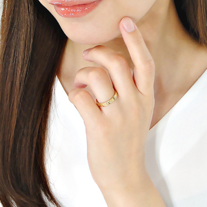 指輪 桜 K18YG イエローゴールド ダイヤモンド 0.05ct 18金 和柄 花模様 花びら ストレート レディース リング 【327-k18yg】 ALPAZ167
