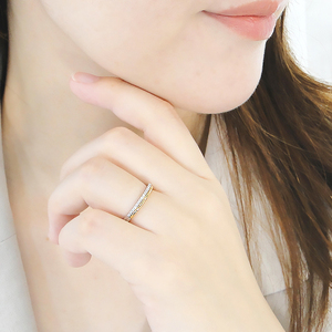 結婚指輪 プラチナ Pt900 K18YG イエローゴールド コンビ ダイヤモンド