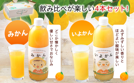 ＜マルワフルーツ柑橘アソート 100％ストレート果汁ジュース 500ml×4本＞ 詰め合わせ セット スイーツ 果物 フルーツ みかん オレンジ 柑橘 清見 でこひめ 河内晩柑 伊予柑 せとか 特産品 愛媛県 西予市【常温】『1か月以内に順次出荷予定』UUB0073